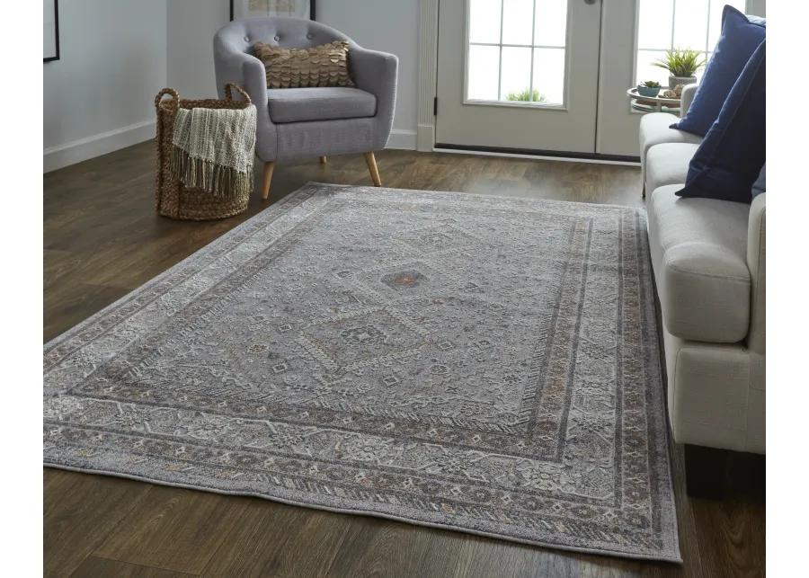 Francisco 39GBF Gray/Orange/Ivory 10' x 13' Rug