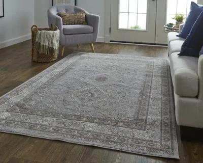 Francisco 39GBF Gray/Orange/Ivory 10' x 13' Rug