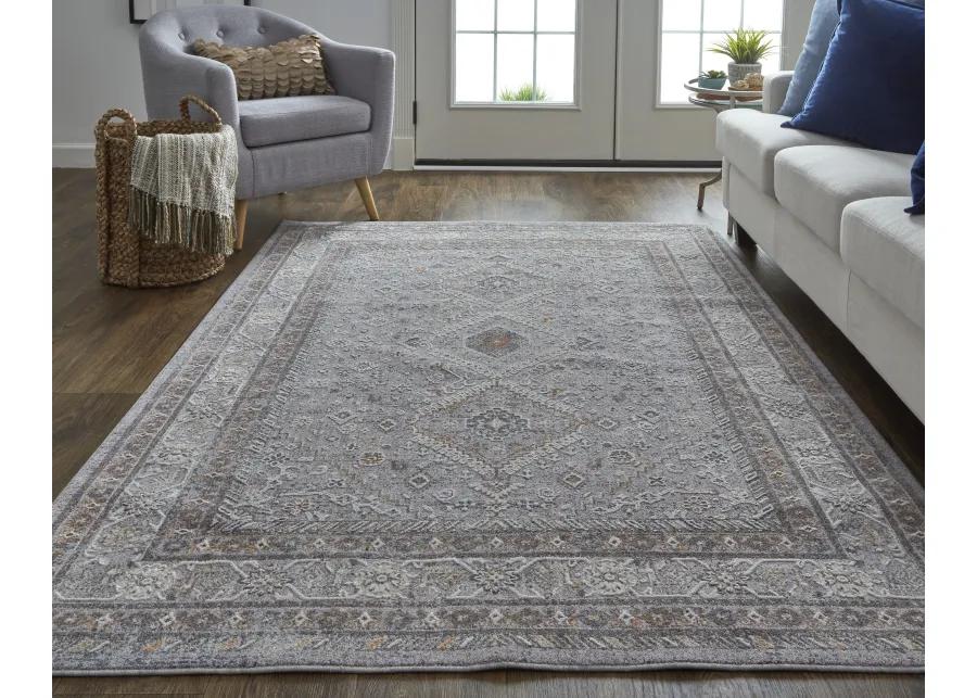 Francisco 39GBF Gray/Orange/Ivory 10' x 13' Rug