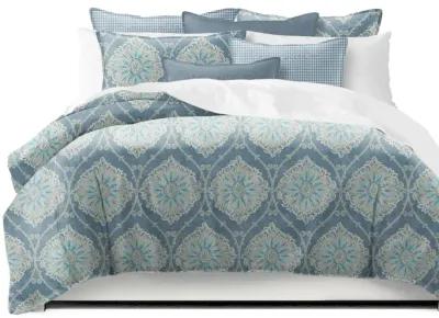 6ix Tailors Fine Linens Bellamy Blue Coverlet Set