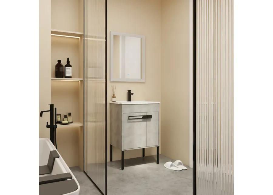 24" Bathroom Vanity, Freestanding or Floating Optional