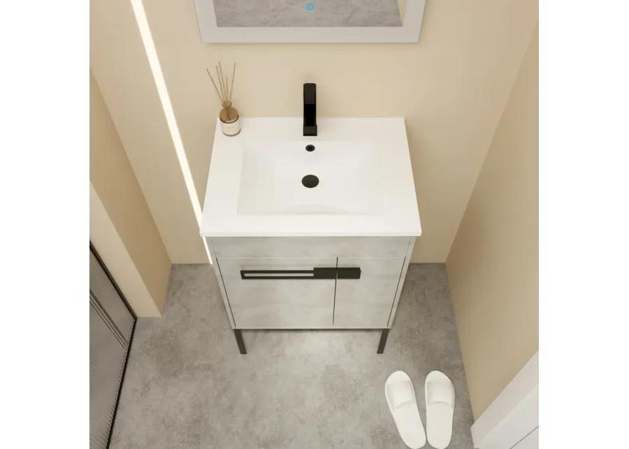 24" Bathroom Vanity, Freestanding or Floating Optional