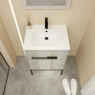 24" Bathroom Vanity, Freestanding or Floating Optional