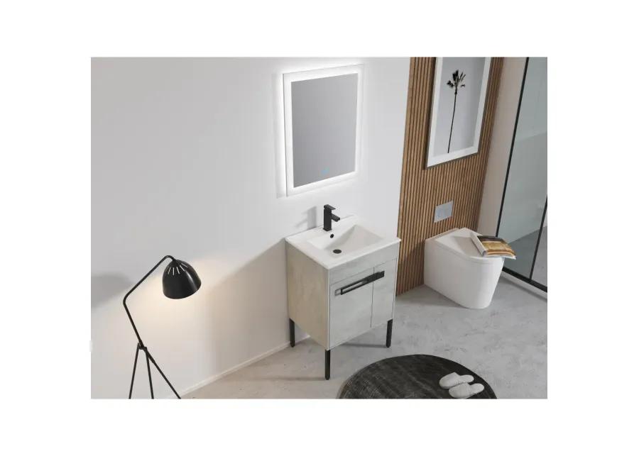 24" Bathroom Vanity, Freestanding or Floating Optional