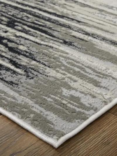 Micah 39LRF 12' x 18' Black/Silver/Taupe Rug