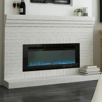 MONDAWE 42" Recessed Wall-Mounted Electric Fireplace 5000 BTU Heater with Remote Control