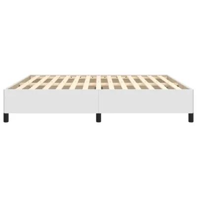 vidaXL White Faux Leather Bed Frame, California King Size, 72"x83.9", Luxurious Modern Design, Plywood & Engineered Wood Material