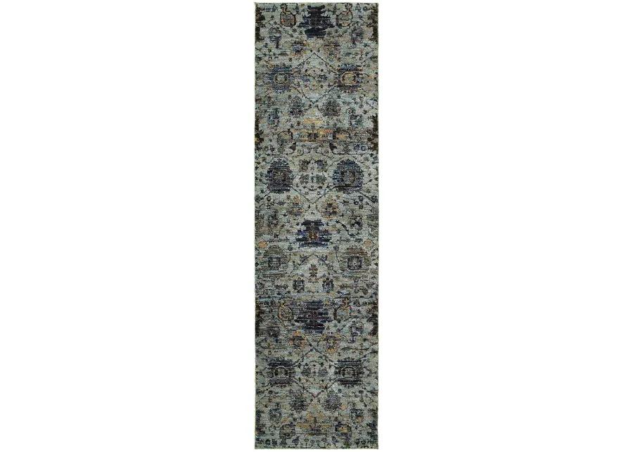 Andorra 1'10" x 3'2" Blue Rug