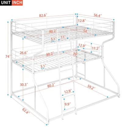 Merax Bedroom Triple Bunk Bed with Ladders