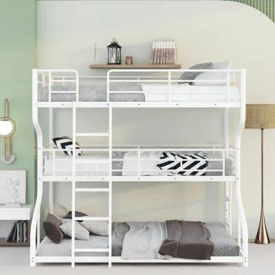 Merax Bedroom Triple Bunk Bed with Ladders