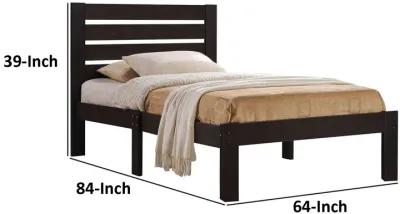 Kenney Elegant Queen Bed, Espresso-Benzara