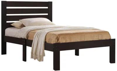 Kenney Elegant Queen Bed, Espresso-Benzara