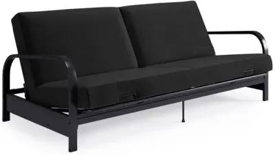 Millie Convertible Metal Frame Futon Sofa with Coil Mattress with Multiple Positions for Seating and Sleeping