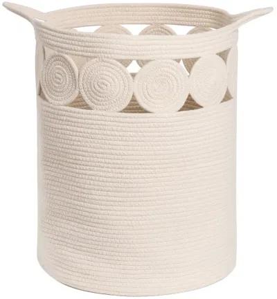 Bohemian Style Cotton Rope Storage Basket For Bedroom, Bathroom And Children's Room(Beige)