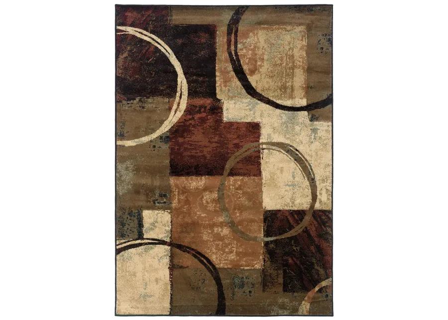 Hudson 6'7" x 9'6" Brown Rug