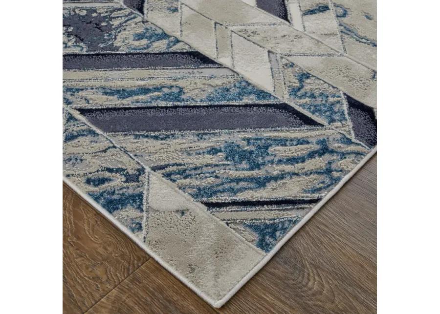 Indio 39H1F Ivory/Blue/Gray 6'7" x 9'6" Rug