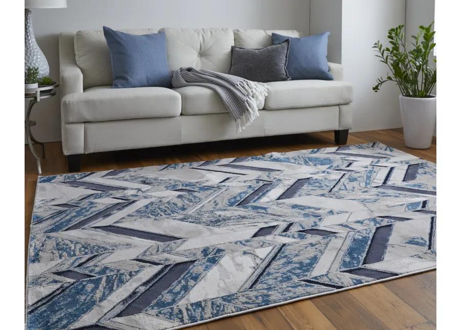 Indio 39H1F Ivory/Blue/Gray 6'7" x 9'6" Rug