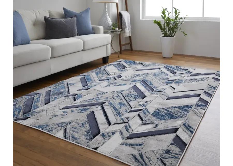 Indio 39H1F Ivory/Blue/Gray 6'7" x 9'6" Rug