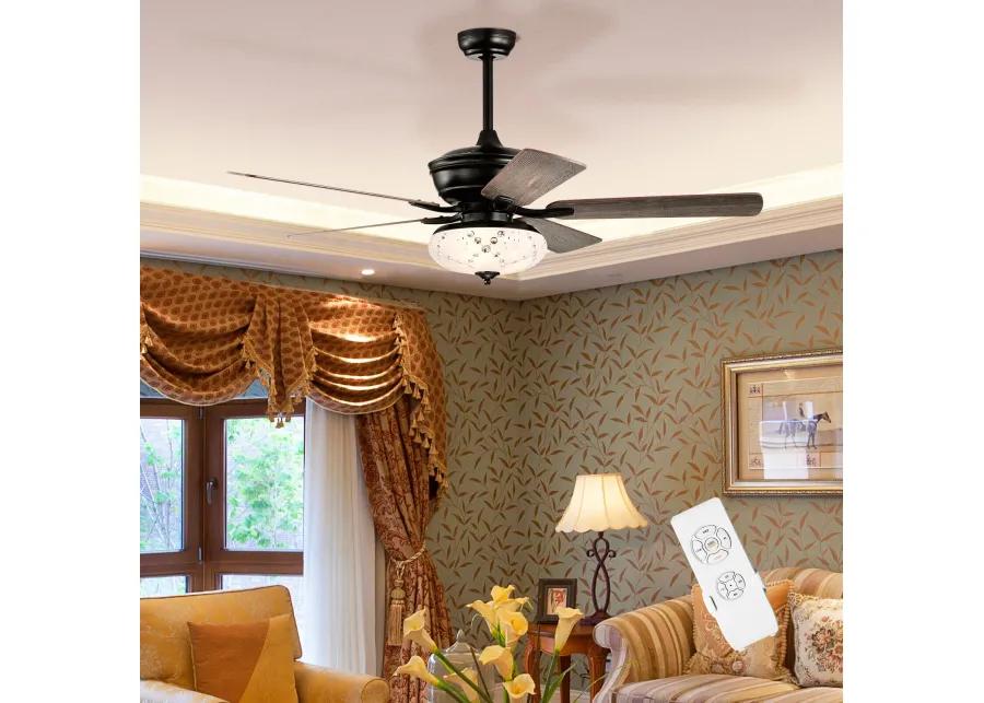 52 Inch Ceiling Fan with 3 Wind Speeds and 5 Reversible Blades