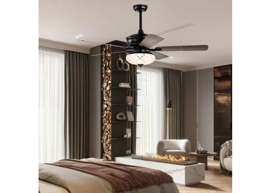 52 Inch Ceiling Fan with 3 Wind Speeds and 5 Reversible Blades