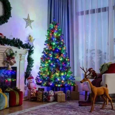 Artificial Christmas Tree with Remote-controlled Color-changing LED Lights