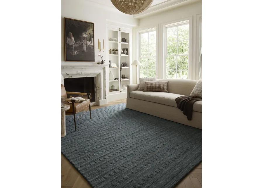 Bradley BRL-05 Teal / Teal 2''6" x 9''9" Rug by Chris Loves Julia