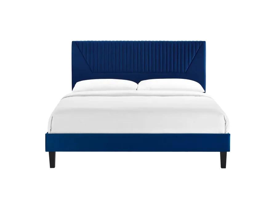 Modway - Yasmine Channel Tufted Performance Velvet King Platform Bed