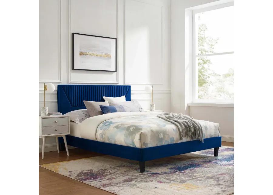 Modway - Yasmine Channel Tufted Performance Velvet King Platform Bed