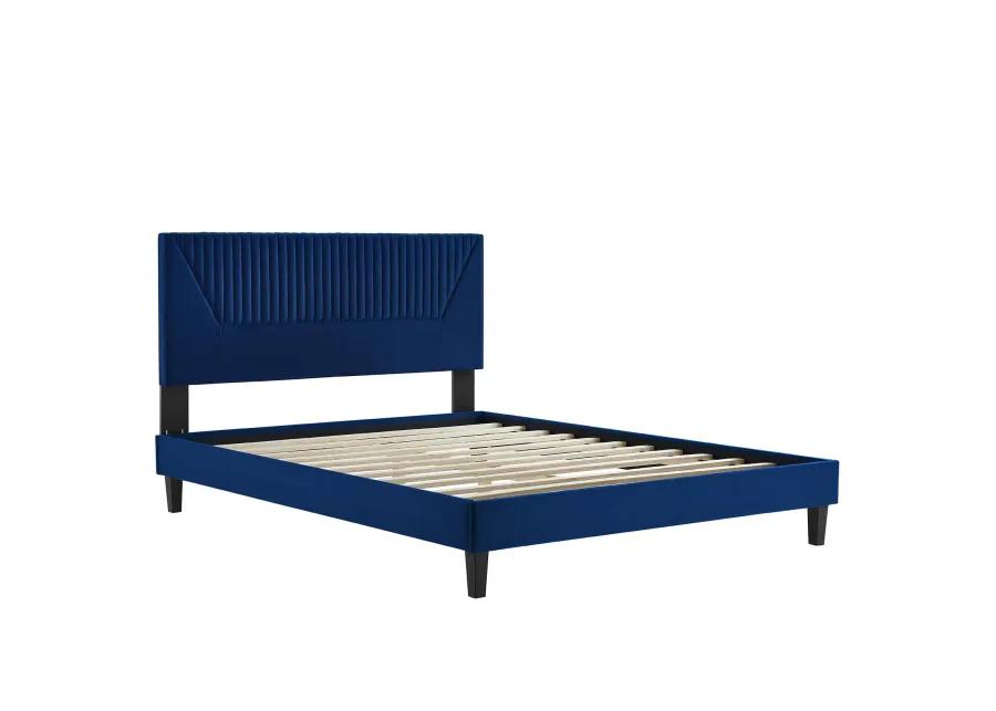 Modway - Yasmine Channel Tufted Performance Velvet King Platform Bed