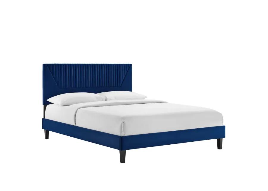 Modway - Yasmine Channel Tufted Performance Velvet King Platform Bed