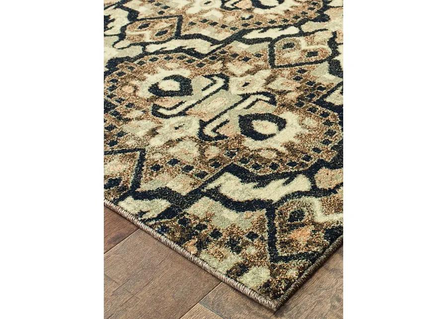 Raleigh 6'7" x 9'6" Brown Rug