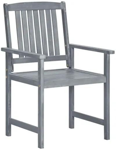 vidaXL Director's Chairs with Cushions 4 pcs Gray Solid Acacia Wood