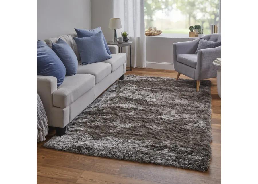 Indochine 4550F Gray/Black 2'6" x 6' Rug