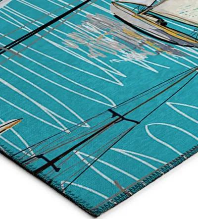 Harbor HA8 Teal 2'3" x 7'6" Rug