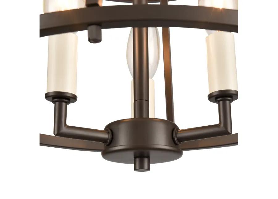 Joanie 13'' Wide Bronze 3-Light Semi Flush Mount