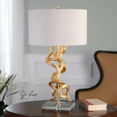 Uttermost Twisted Vines Gold Table Lamp