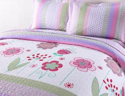 MarCielo Kids Floral Quilt Bedspread Set For Teens Girls Boys.