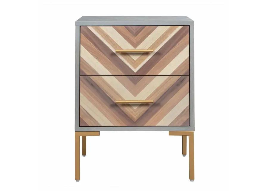 Belen Kox Chevron Gold Side Table, Belen Kox