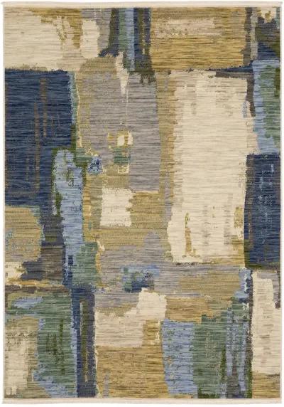 Soleri 2'6" x 12' Blue Rug