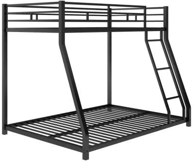 Merax Modern Metal Floor Bunk Bed with Sloping Stairs