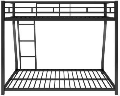 Merax Modern Metal Floor Bunk Bed with Sloping Stairs