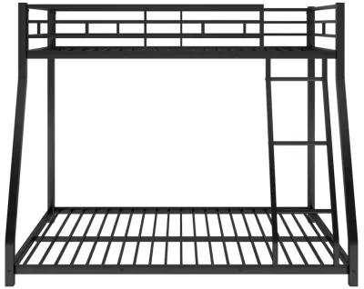 Merax Modern Metal Floor Bunk Bed with Sloping Stairs