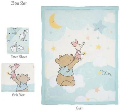 Bedtime Originals Starlight Pooh 3-Piece Crib Bedding Set - Blue, Animals