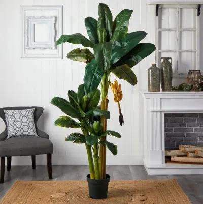 Nearly Natural 6-ft Triple Stalk Banana Tree