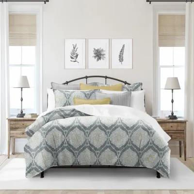 6ix Tailors Fine Linens Bellamy Gray Coverlet Set