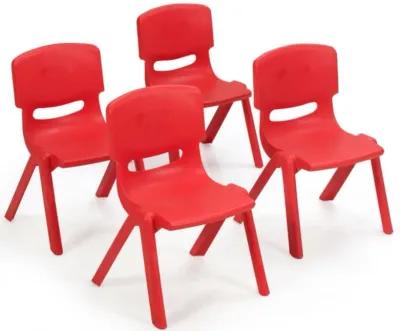 Hivvago 4-pack Kids Plastic Stackable Classroom Chairs