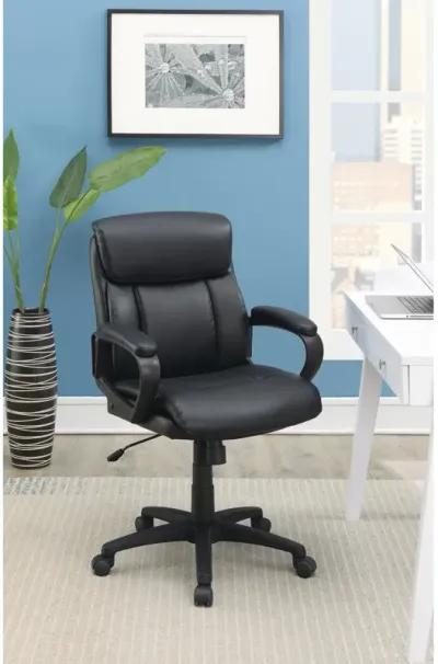 Standard Back Upholstered Office Chair, Black