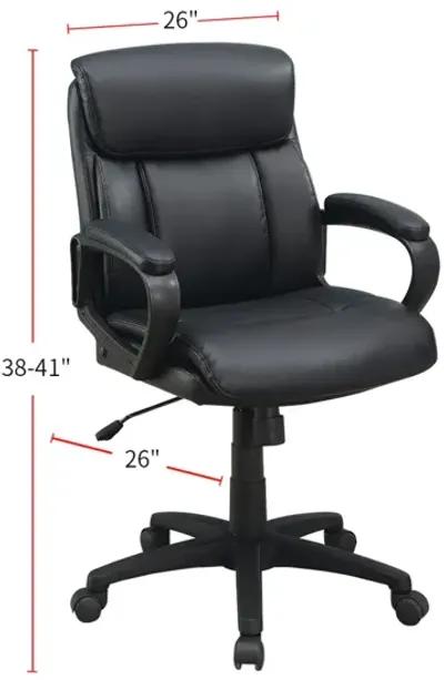 Standard Back Upholstered Office Chair, Black