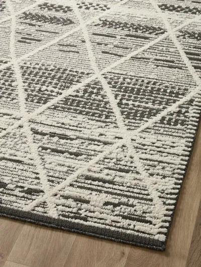 Fabian FAB03 Charcoal/Ivory 4' x 6' Rug