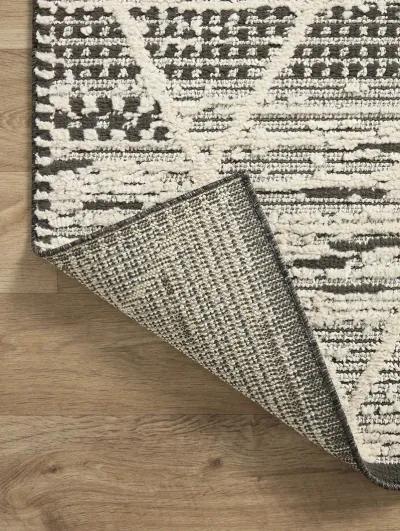 Fabian FAB03 Charcoal/Ivory 4' x 6' Rug